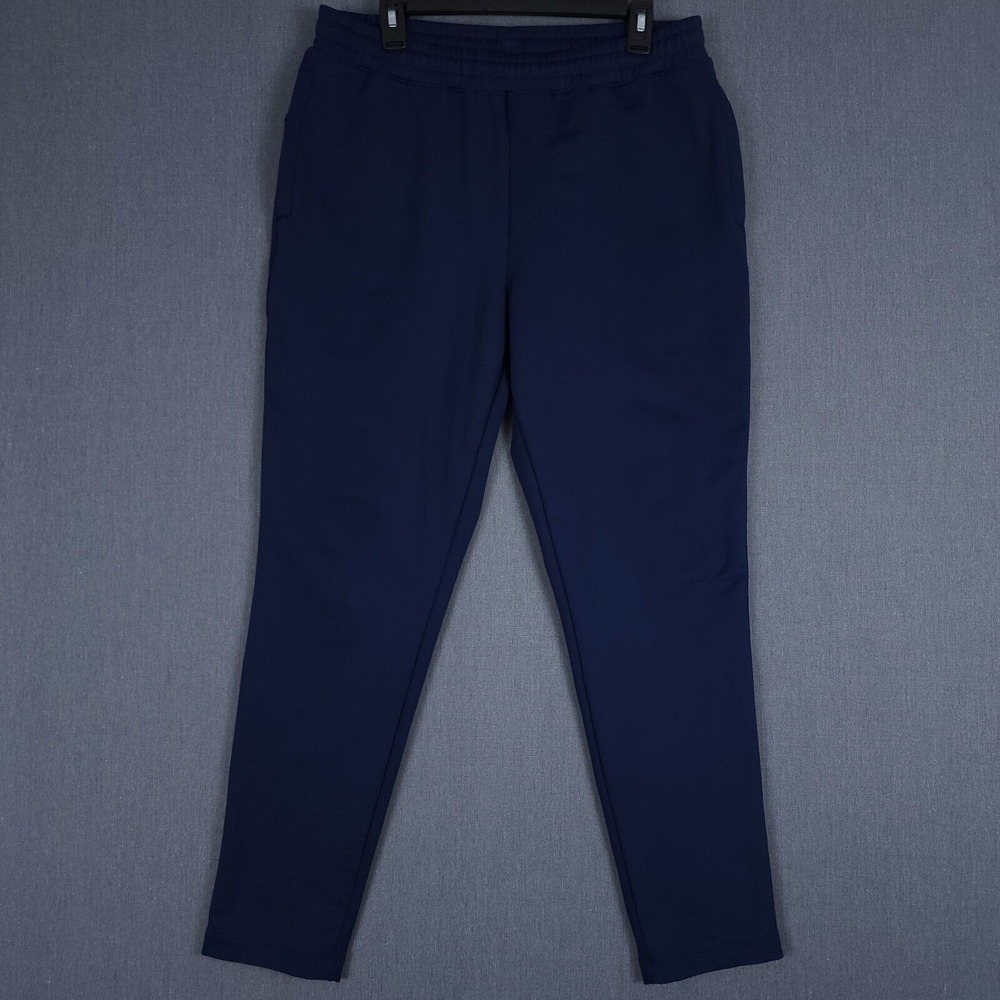 Rhone Micro Terry‎ Sweatpants Mens Large Navy Blue Elastic Waist Track Pants